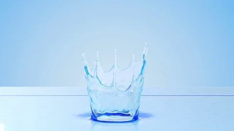 Close-up water splash. 3d slow motion Stock Footage 75662644