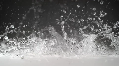Close up water splash. Slow Motion. Stock Footage 67425435