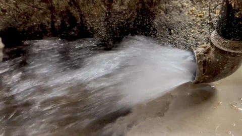 Close-up of water spraying from automated pipe system Stock-Footage 336188281