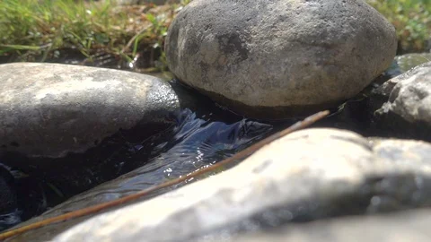 Close up of water stream. Slow motion Stock Footage 112258608