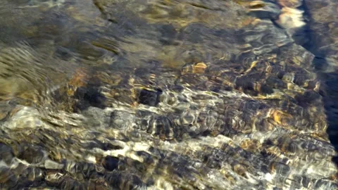 Close Up of the Water Surface of the Atago River in Hamamatsu, Japan Stock Footage 334988966