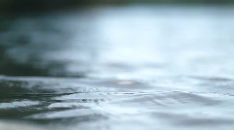 Close up water surface in lake. Slow Motion. Stock-Footage 67429385