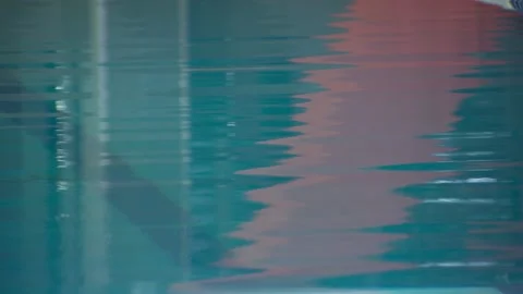 Close-up. the water in the swimming pool. static. Stock Footage 134729144