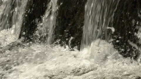 Close up of waterfall base in slow motion Stock-Footage 137618041