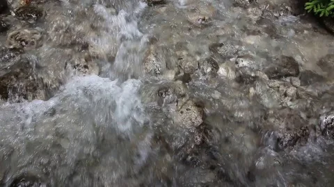 Close up of a waterfall Stock Footage 80349409
