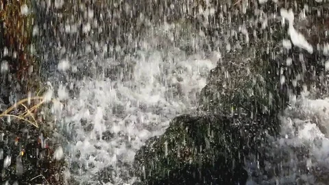 Close up of waterfall Stock Footage 85403792