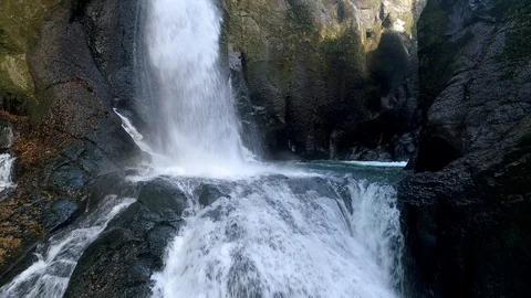 Close up of the waterfall Stock-Footage 92304311