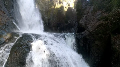 Close up of the waterfall Stock Footage 94845592
