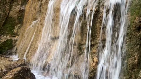 Close-up of the waterfall Stock Footage 308107645