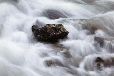Close up of waterfall in the forest Stock Photos