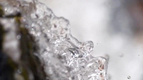 Close up waterfall in river. Slow Motion. Stock Footage 67429776