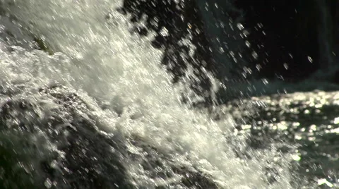 Close up of waterfall in slow motion Stock Footage 40260784