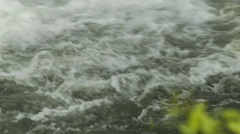 Close-up Waterfall Splashing into Pool in Blue Ridge Mountains, NC Stock-Footage 35659841