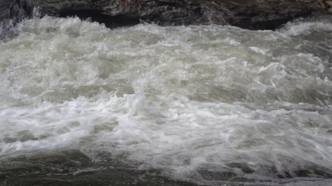 Close up waterfall, stream of waterfall, Chiang Mai Thailand Stock Footage 96259705