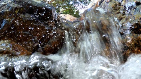 Close up of waterfall in Thailand. Video stock 100024228