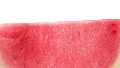 Close-up of watermelon pulp. Isolated on white background. Stock Footage 160146104