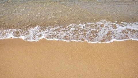 Close up of the water's edge, slow motion Stock Footage 91875678