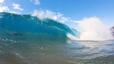 Close Up Of Wave Breaking In Clean Water Video stock 120669340