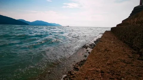 Close up wave on sea Stock Footage 114286933