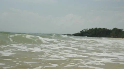 Close-Up Waves And Wet Sand 3 Stock Footage 43086314