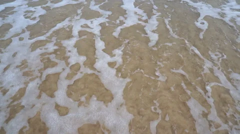 Close-up waves and wet sand Stock Footage 43529027
