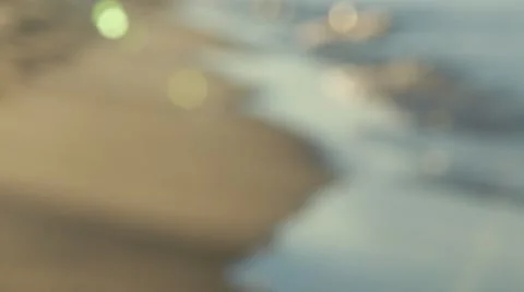 Close up of waves on beach Stock Footage 46062932