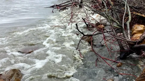 Close Up Of Waves On A Beach Stock Footage 138736886