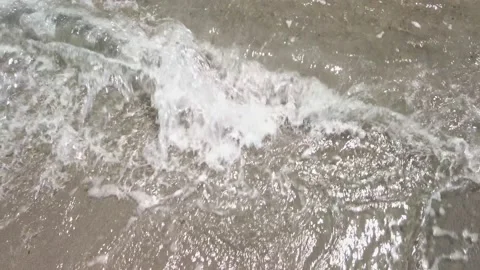 Close Up Waves at the Beach Stock Footage 139977725