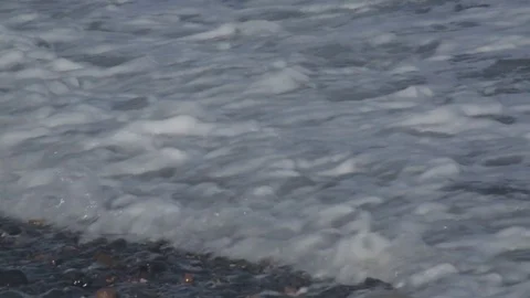 Close up of waves breaking on beach (3) Stock-Footage 71389530