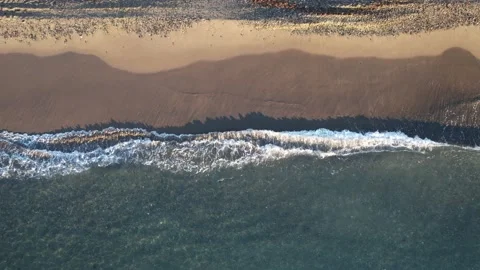 Close up of the waves coming in Stock Footage 232993833