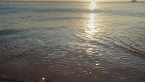 Close up of waves on crystal clear tropical island blue water Video stock 235728198