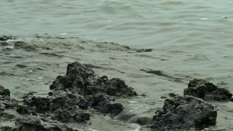Close-up of waves hitting coastal rocks. Stock-Footage 294197711