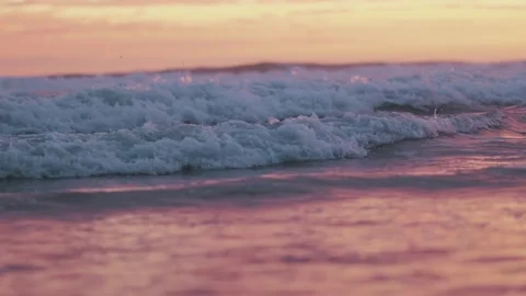 Close Up Of Waves Rolling Up The Beach, Costa Rica Stock Footage 172318891