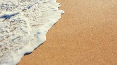 Close Up Of Waves Rolling up White Sandy Beach with Instagram Filter. 動画素材 53893068