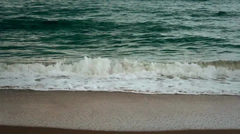 Close Up Waves Sea Green Beach (no horizon) Stock-Footage 25425823