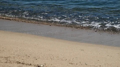 Close up of waves on seashore Stock Footage 95711311