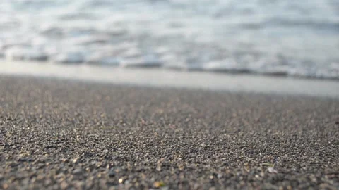 Close-up waves on the shore Stock Footage 96245996