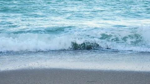 Close up waves in slow motion Stock Footage 94366386