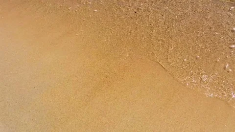 Close up of waves on wet sand, loop, mjpeg codec Stock Footage 81342473