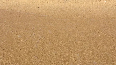 Close up of waves on wet sand, loop, mjpeg codec Stock Footage 82159661
