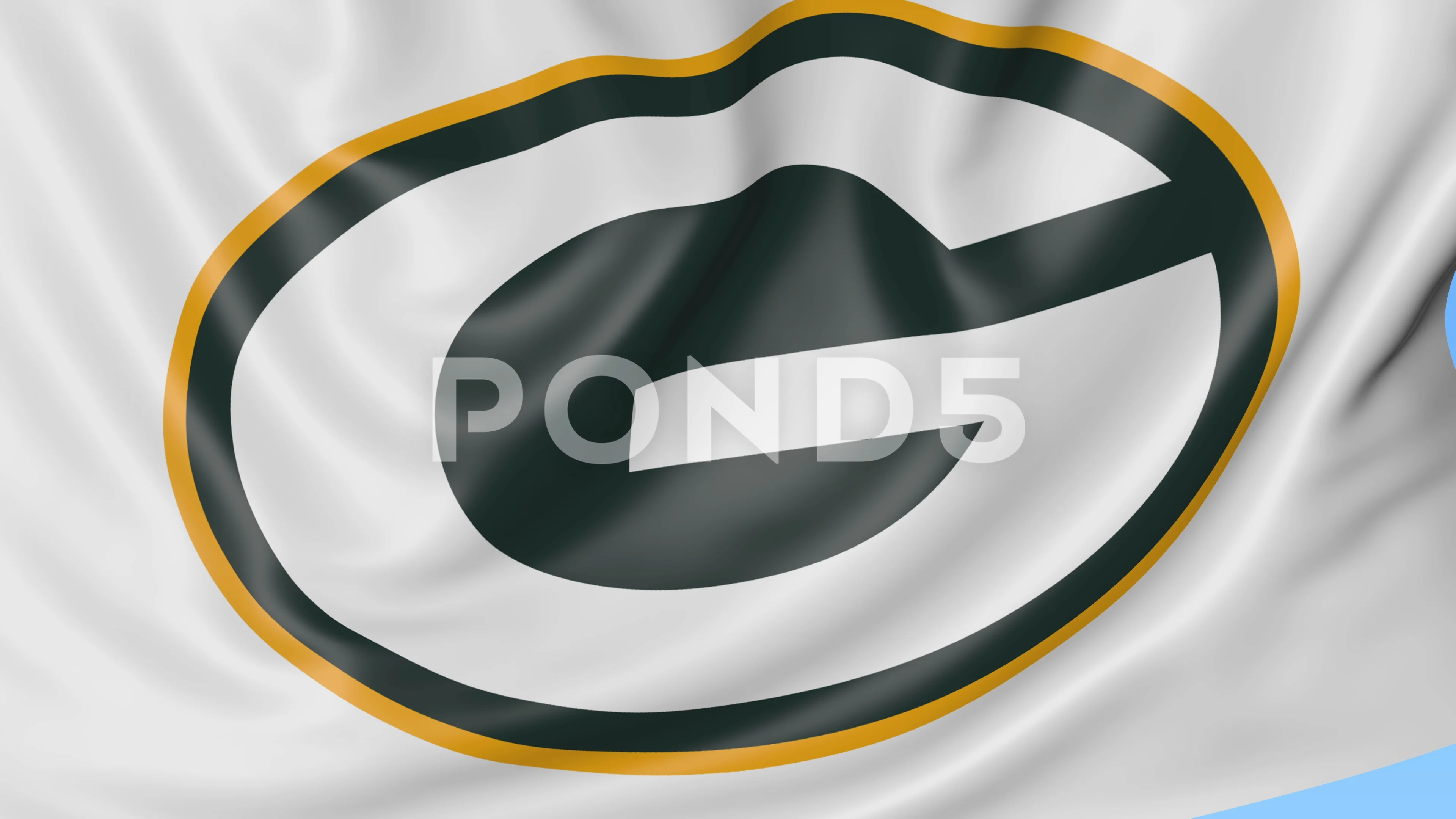 Close-up of Waving Flag with Chicago Bears NFL American Football