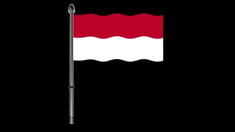 Close-up of a waving national flag. Stock Footage 340324142