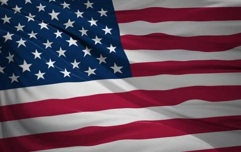 Close-up of Waving USA flag, suitable for patriotic designs, Independence D.. Stock Photos