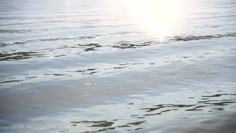 Close up of waving water surface on the ocean, sea or lake Stock Footage 143777896
