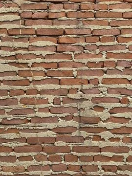 Close-up of weathered brick wall Stock Photos