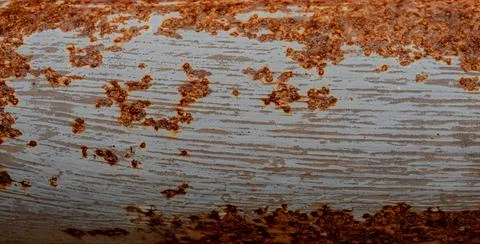 Close up of weathered iron oxidation Stock Photos