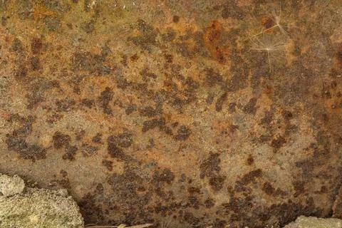 Close-up of weathered rust on metal surface with textured patterns Stock Photos