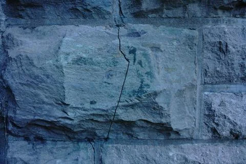 Close-up of a weathered stone wall Foto stock