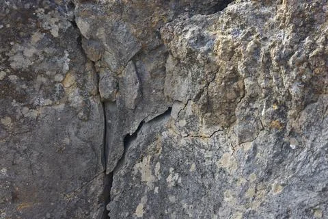 Close up of weathered volcanic rock texture Foto stock