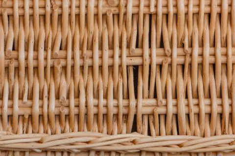 Close-up of a weave of a hamper Stock Photos